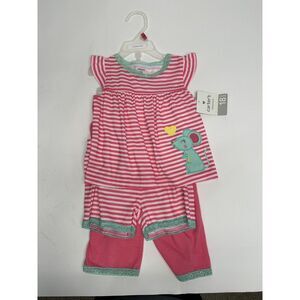 Carter's 3 Piece Summet Cardigan Set, Size 18 Months, pants, shorts, top‎